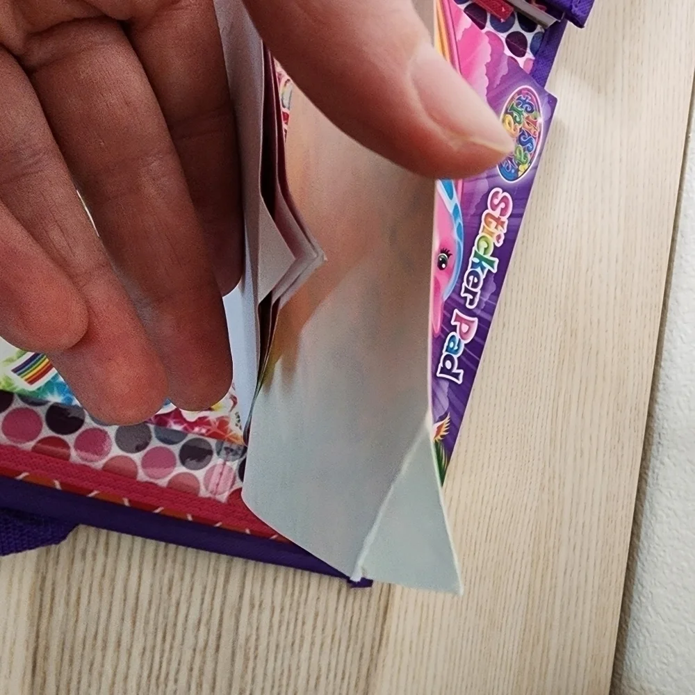 Lisa Frank Tri Fold Portfolio Art Sticker Case